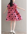 Polka Dots High Waist Vintage Short Sleeve Dresses