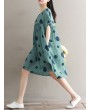 Polka Dots High Waist Vintage Short Sleeve Dresses