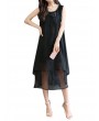 Casual Women Sleeveless Irregular Hem Mid-Long Dresses