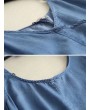 Denim Straps Pocket Inregular Casual Dresses