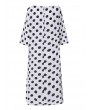 Polka Dots Print Short Sleeve Pockets Maxi Dress