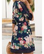 Bohemian Floral Printed V-neck Half Sleeve Mini Dresses