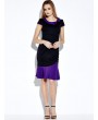 Sexy Round Neck Short Sleeve Slim Fishtail Party Elegant Women Dress