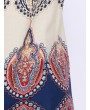 Women Sleeveless Halter Print Mini Dress